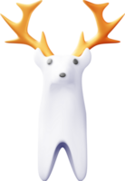 3d Noël cerf statue png