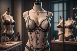 AI generated Sensual lingerie on a mannequin. ai generative photo