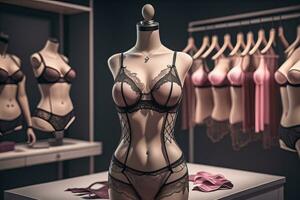 AI generated Sensual lingerie on a mannequin. ai generative photo