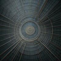 AI generated abstract geometric composition, digital art works. generative ai photo