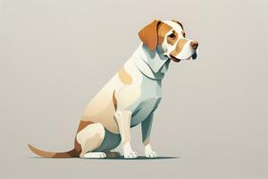 AI generated Cute and Adorable Vector illustration in flat style on solid color background. ai generative photo