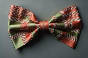 AI generated Beautiful and stylish bow tie on a solid colored background. ai generative photo