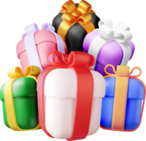 3D Gift Box Pile png