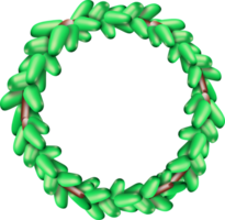 3D Christmas Empty Wreath png