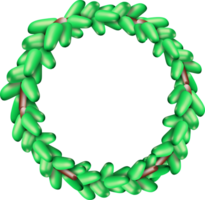 3d Noël vide couronne png