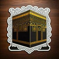 AI generated Islamic holy place of Kaaba. generative ai photo
