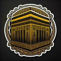 AI generated Islamic holy place of Kaaba. generative ai photo