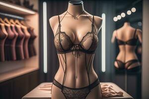 ai generado sensual lencería en un maniquí. ai generativo foto