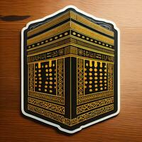 AI generated Islamic holy place of Kaaba. generative ai photo