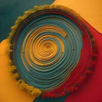 AI generated abstract spiral in the form of spirals. generative ai photo