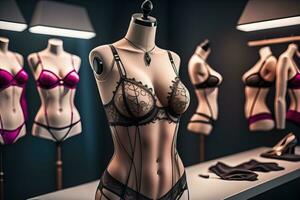 ai generado sensual lencería en un maniquí. ai generativo foto