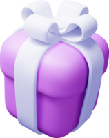 3D Gift Box with Bow png