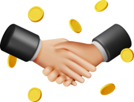 3D Handshake Gesture and Money png