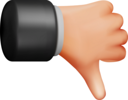 3D Thumbs Down Hand Gesture png