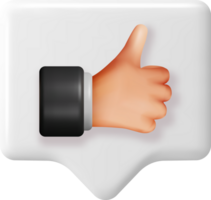 3D Thumbs Up Hand Gesture Button png