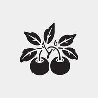 Cereza Fruta icono vector diseño.