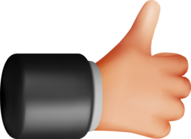 3D Thumbs Up and Thumbs Down Hands Gestures png