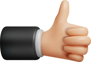 3D Thumbs Up and Thumbs Down Hands Gestures png