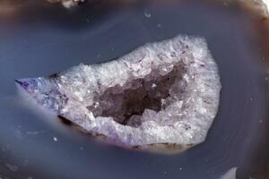 Macro mineral stone Agate breed a white background photo