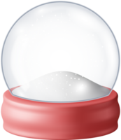 3D Glass Christmas Snow Globe png