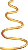 3d Weihnachten Baum von Gold Spiral- png