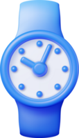 3D Simple Classic Round Wrist Watch Clock png