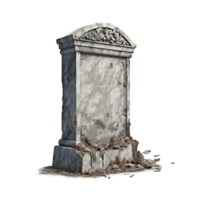 AI generated Gravestone isolated on transparent background, created with generative AI png