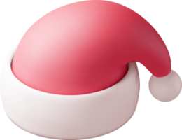 3D Red Santa Claus Hat png