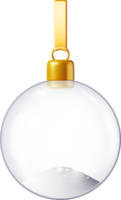 3D Glass Christmas Snow Ball png