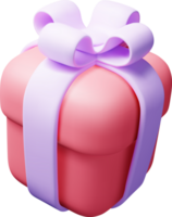 3D Gift Box with Bow png