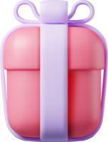 3D Gift Box with Bow png