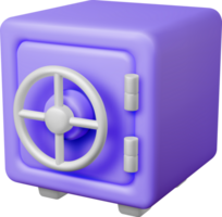 3d Safe Box png