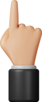 3d Hand zeigen Geste png