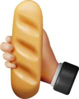 3d Bread in Hand Icon png