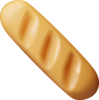 3d vit bröd ikon png