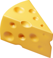 3d Stück von Käse png