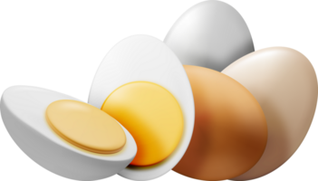 3d pollo huevos png