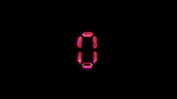 Numbe Zero glow pink neon abstract lightning glitch text video