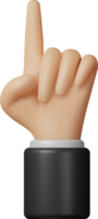 3d hand pekande gest png