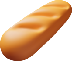 3d branco pão ícone png