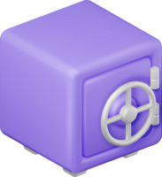 caja fuerte 3d png