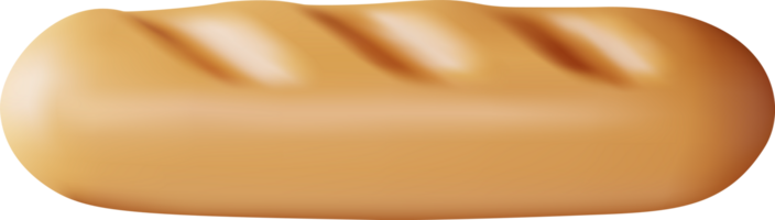 3d branco pão ícone png