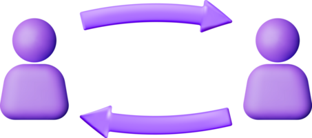 3D User Sync or Switch Symbol png