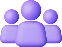 3D Simple Group User Icon png