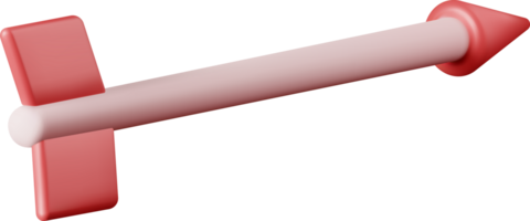 3D Bows Arrow with Red Tip png