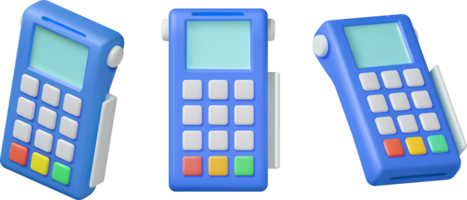 3d Forma de pagamento terminal conjunto png