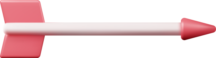 3D Bows Arrow with Red Tip png