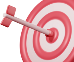 3D Target with Arrow in Center Icon png