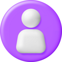 3D Simple User Icon png