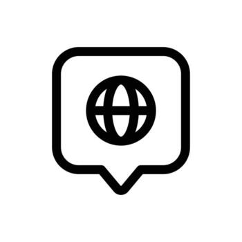 Public Chat icon in trendy outline style isolated on white background. Public Chat silhouette symbol for your website design, logo, app, UI. Vector illustration, EPS10.